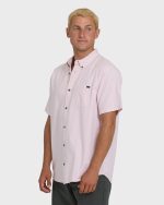 All Day Short Sleeve Woven Shirt - Ash Rose - Image 3