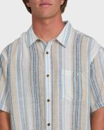 All Day Stripe Short Sleeve Shirt - Blue/White - Image 5