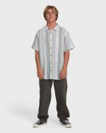 All Day Stripe Short Sleeve Shirt - Blue/White - Image 4