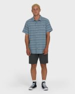 All Day Stripe Short Sleeve Shirt - Blue Fog - Image 4