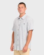 All Day Stripe Short Sleeve Woven Shirt - Off White - Image 4
