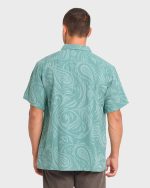 Sundays Jacquard Short Sleeve Woven Shirt - Blue Surf - Image 2