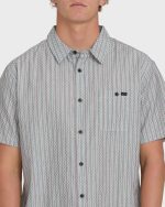 Sundays Jacquard Short Sleeve Woven Shirt - Fog Gray - Image 5