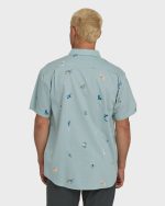 Sundays Mini Short Sleeve Woven Shirt - Blue Fog - Image 2