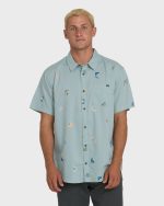 Sundays Mini Short Sleeve Woven Shirt - Blue Fog