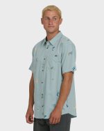 Sundays Mini Short Sleeve Woven Shirt - Blue Fog - Image 3