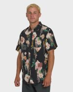 Sundays Short Sleeve Woven Shirt - Black - Image 3