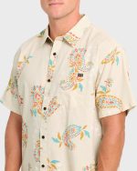 Sundays Short Sleeve Woven Shirt - Oatmeal - Image 5