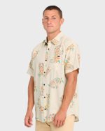 Sundays Short Sleeve Woven Shirt - Oatmeal - Image 4