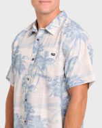 Sundays Lounge Short Sleeve Woven Shirt - Blue Haze - Image 5