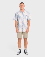Sundays Lounge Short Sleeve Woven Shirt - Blue Haze - Image 3