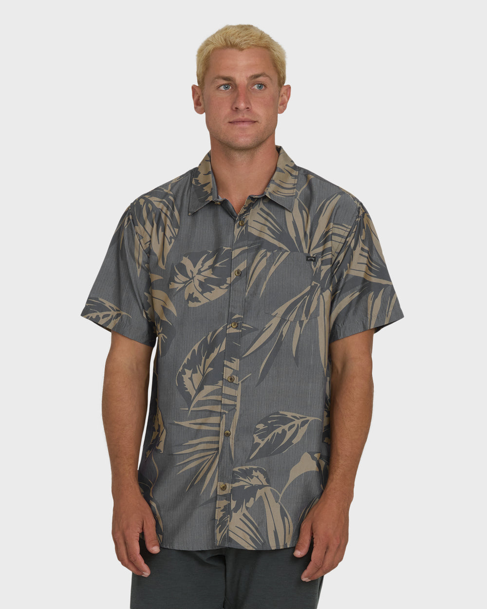 BL000491M_BLK_OM-F.jpg Sundays Lounge Short Sleeve Woven Shirt - Black - Image 1