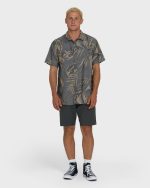 Sundays Lounge Short Sleeve Woven Shirt - Black - Image 4