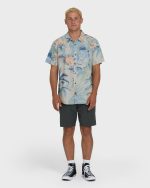 Sundays Lounge Short Sleeve Woven Shirt - Blue Horizon - Image 4