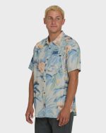 Sundays Lounge Short Sleeve Woven Shirt - Blue Horizon - Image 3