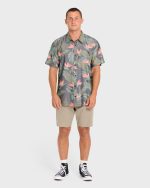 Sundays Lounge Short Sleeve Woven Shirt - Phantom - Image 3