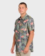 Sundays Lounge Short Sleeve Woven Shirt - Phantom - Image 4