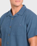 Victoria Vacay Short Sleeve Woven Shirt - China Blue - Image 5