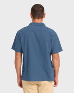 Victoria Vacay Short Sleeve Woven Shirt - China Blue - Image 2