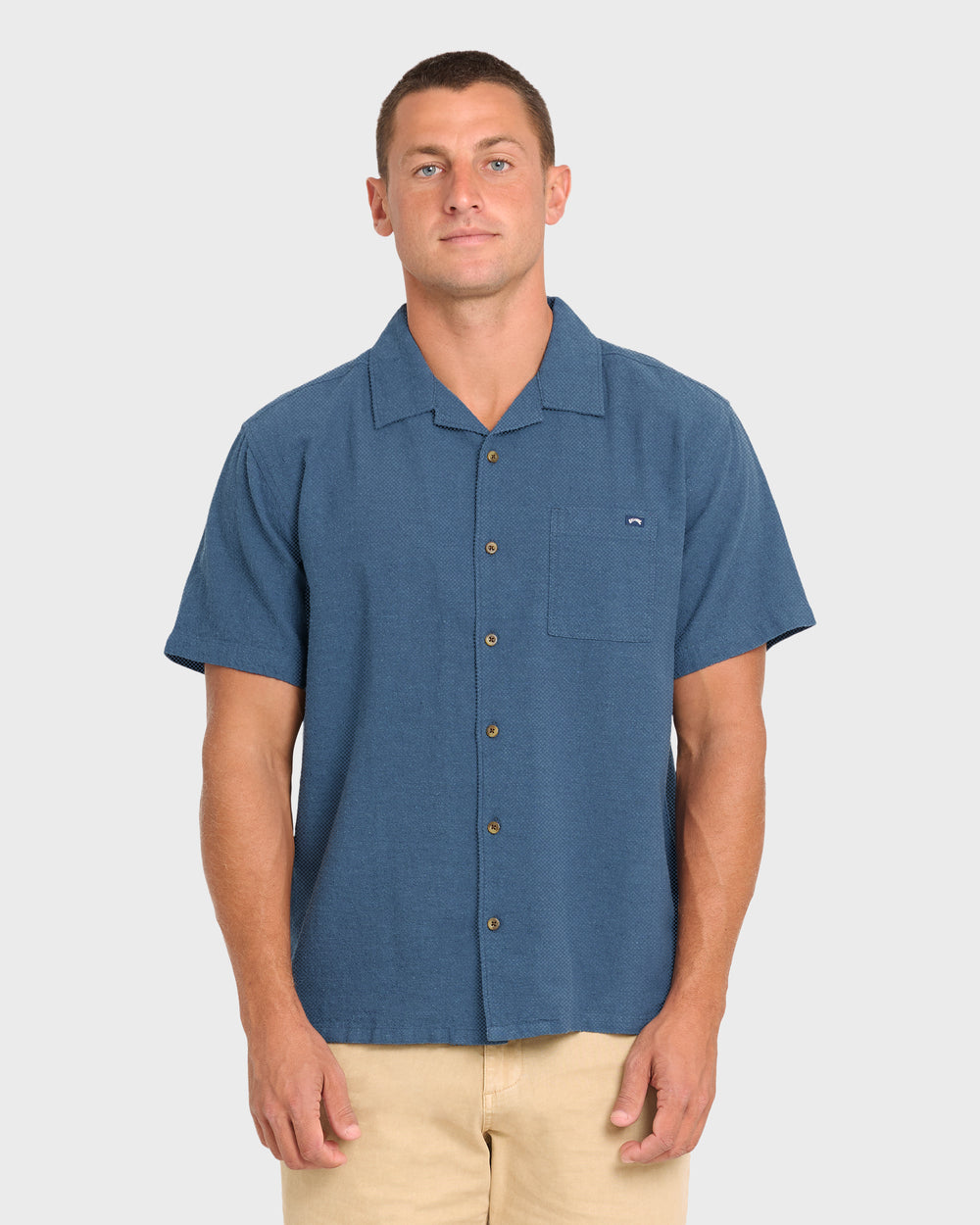 BL000493M_CHN_OM-F.jpg Victoria Vacay Short Sleeve Woven Shirt - China Blue - Image 1