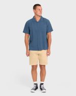 Victoria Vacay Short Sleeve Woven Shirt - China Blue - Image 3