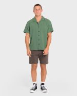 Victoria Vacay Short Sleeve Woven Shirt - Sea Spray - Image 3