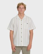Victoria Vacay Short Sleeve Woven Shirt - White Sand