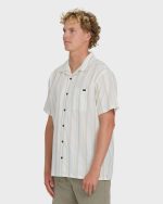 Victoria Vacay Short Sleeve Woven Shirt - White Sand - Image 4