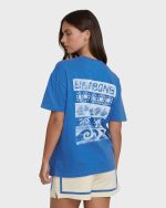 Somewhere Close Short Sleeve Knit T-Shirt - True Blue - Image 2