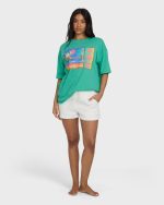 Summer Heat Short Sleeve Knit Graphic T-Shirt - Green Tropics - Image 4
