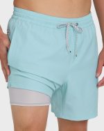 Lineup Solid Layback 16" Trunks - Dusty Blue - Image 6