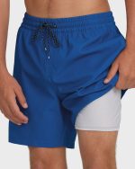 Lineup Solid Layback 16" Trunks - Deep Ocean - Image 6
