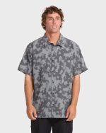 Adventure Division Surftrek Perforated Short Sleeve Woven Shirt - Black
