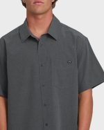 A/Div Surftrek Perforated Short Sleeve Woven Shirt - Carbon - Image 5