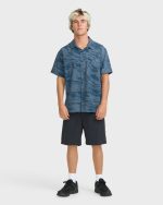 Adventure Division Surftrek Perforated Short Sleeve Woven Shirt - China Blue - Image 3