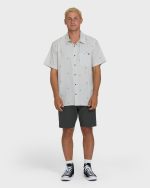 A/Div Surftrek Perforated Short Sleeve Woven Shirt - Oatmeal - Image 4