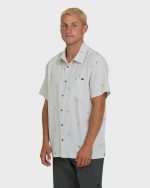 A/Div Surftrek Perforated Short Sleeve Woven Shirt - Oatmeal - Image 3