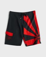 A.I. Rising Sun Pro 22" Boardshorts - Black/Red - Image 10