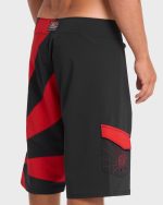 A.I. Rising Sun Pro 22" Boardshorts - Black/Red - Image 9