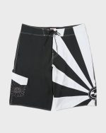 A.I. Rising Sun Pro 22" Boardshorts - Black/White.. - Image 3