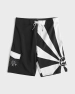 A.I. Rising Sun Pro 22" Boardshorts - Black/White - Image 7