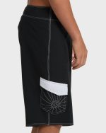 A.I. Rising Sun Pro 22" Boardshorts - Black/White - Image 6