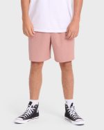Crossfire Elastic Wave Washed 18" Amphibian Hybrid Shorts - Ash Rose