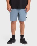 Crossfire Elastic Wave Washed 18" Amphibian Hybrid Shorts - China Blue