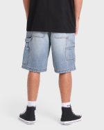 Bad Dog Workwear Denim Shorts - Bleached Blue Wash - Image 2