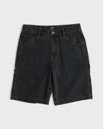 Bad Dog Workwear Denim Shorts - Black Wash - Image 7