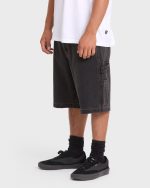 Bad Dog Workwear Denim Shorts - Black Wash - Image 4