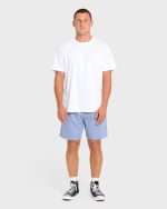 San O Layback Linen Shorts - Blue Heather - Image 3
