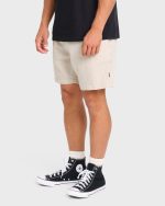 San O Layback Linen Shorts - Oatmeal Heather - Image 5