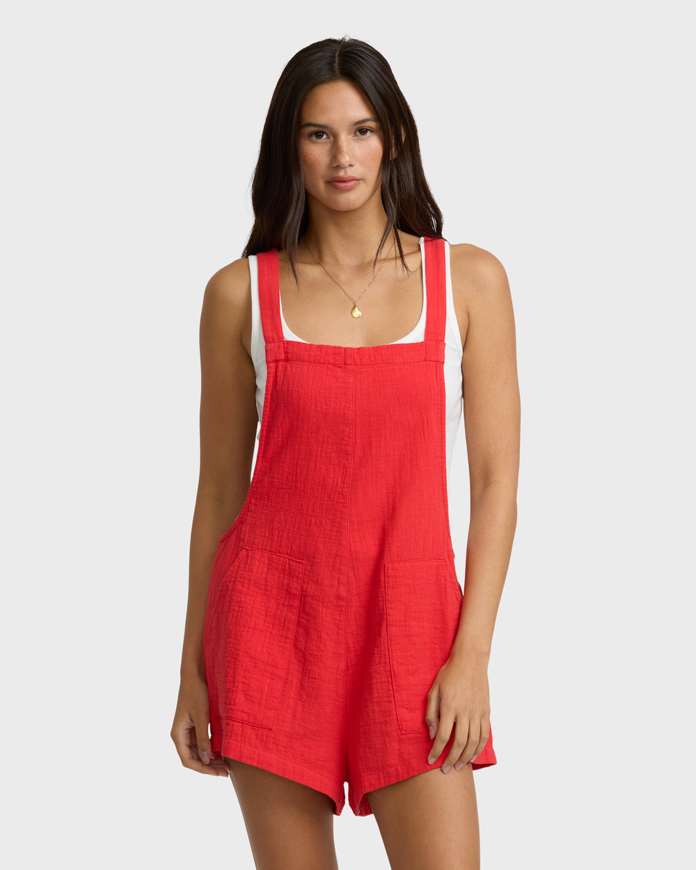 BL000567_FTR_OM-F_04e20054-e0ed-4538-86dc-bc2cf37adb3b.jpg Beach Crush Romper - Fiesta Red - Image 1